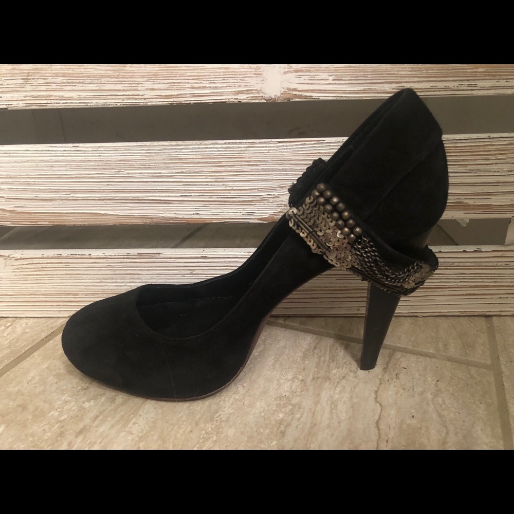 Tibi New York Black Heels With Silver Detailing - Picture 4 of 4